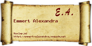 Emmert Alexandra névjegykártya